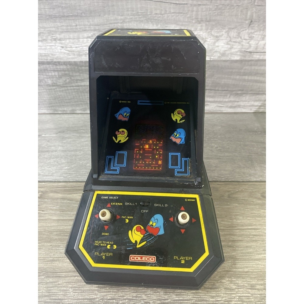 Vintage‎ 1981 Coleco Pac-Man Tabletop Arcade Game Midway Model 2390 Retro VFD